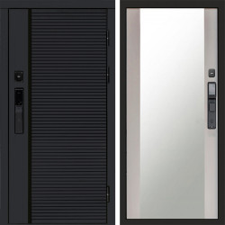 Входная дверь Termo-Door Смарт Black Line - Зеркало лиственница