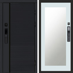 Входная дверь Termo-Door Смарт Black Line - Зеркало Триумф Белый софт