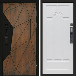 Входная дверь Termo-Door Смарт Геометрия - Арка белое дерево