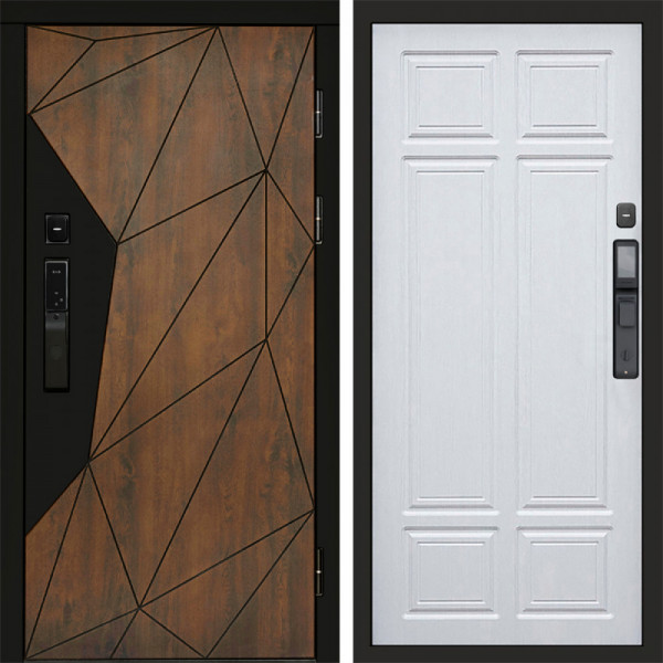 Входная дверь Termo-Door Смарт Геометрия - Без серии Лиственница премиум