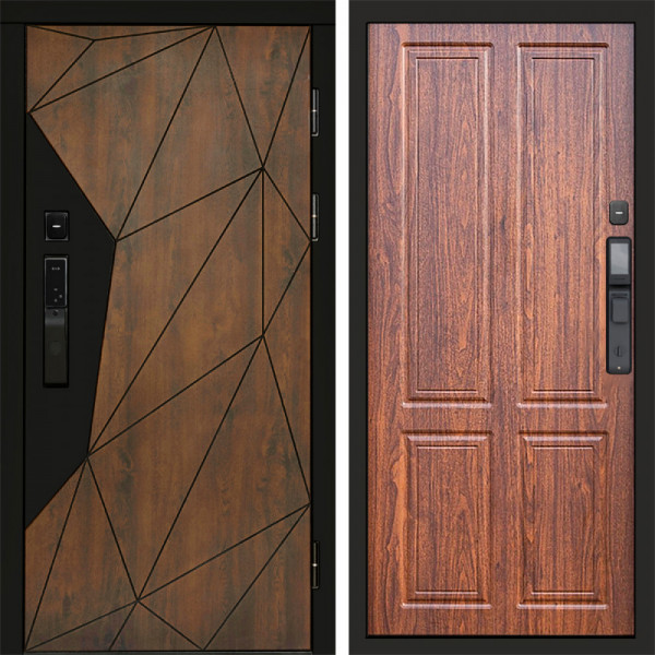 Входная дверь Termo-Door Смарт Геометрия - Без серии Орех стандарт