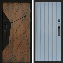 Входная дверь Termo-Door Смарт Геометрия - Flat Grey софт