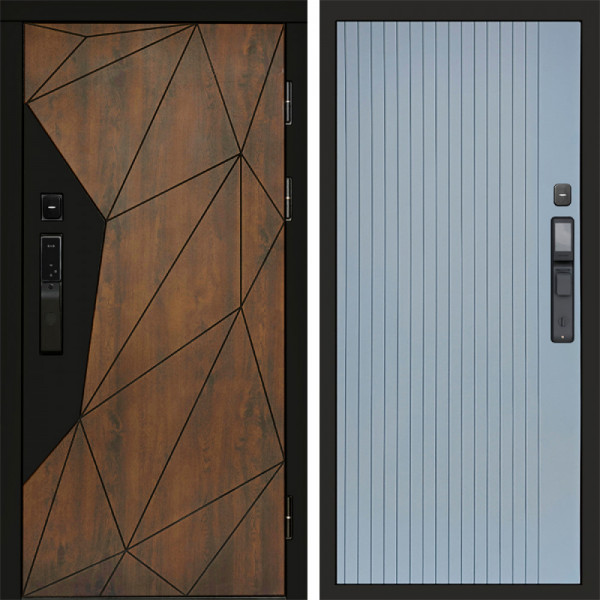 Входная дверь Termo-Door Смарт Геометрия - Flat Grey софт