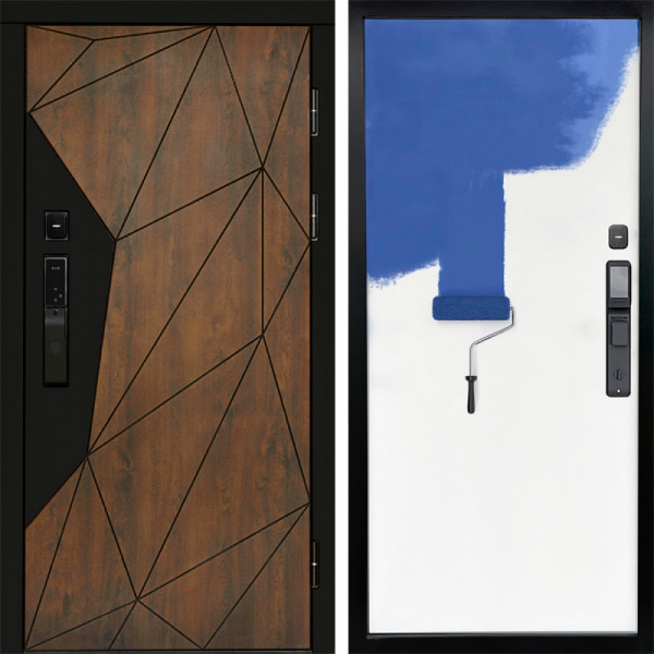 Входная дверь Termo-Door Смарт Геометрия - Гладкая Панель Под Покраску Под покраску (грунт)