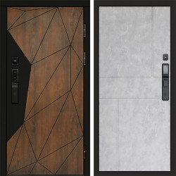 Входная дверь Termo-Door Смарт Геометрия - Горизонт бетон светлый