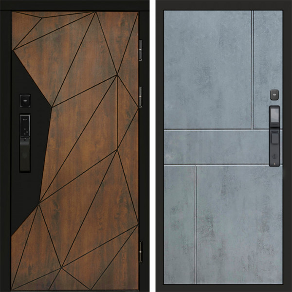 Входная дверь Termo-Door Смарт Геометрия - Горизонт бетон темный