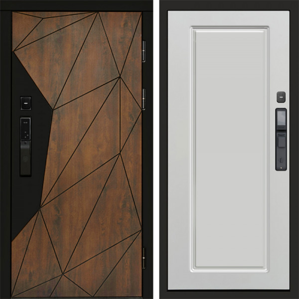 Входная дверь Termo-Door Смарт Геометрия - Гранд Белый софт