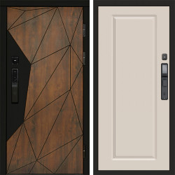 Входная дверь Termo-Door Смарт Геометрия - Гранд Слоновая кость