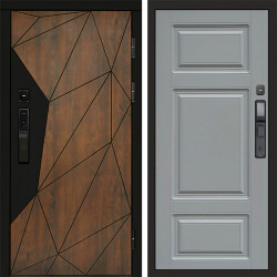 Входная дверь Termo-Door Смарт Геометрия - Лион Grey софт