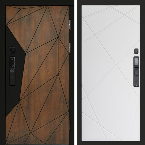 Входная дверь Termo-Door Смарт Геометрия - Лучи белый