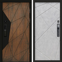 Входная дверь Termo-Door Смарт Геометрия - Лучи бетон светлый