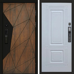 Входная дверь Termo-Door Смарт Геометрия - Мадрид Белый софт