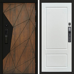 Входная дверь Termo-Door Смарт Геометрия - Марсель Белый софт