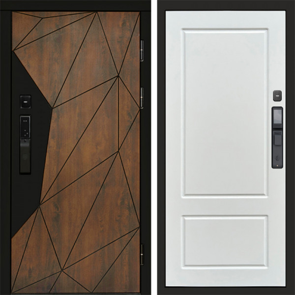 Входная дверь Termo-Door Смарт Геометрия - Марсель Белый софт