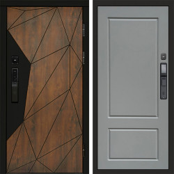 Входная дверь Termo-Door Смарт Геометрия - Марсель Grey софт