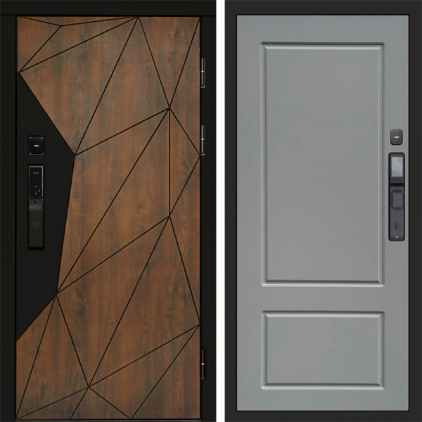 Входная дверь Termo-Door Смарт Геометрия - Марсель Grey софт