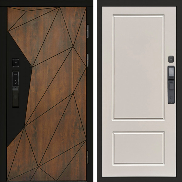 Входная дверь Termo-Door Смарт Геометрия - Марсель Слоновая кость