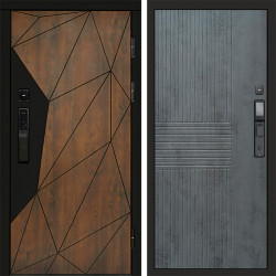 Входная дверь Termo-Door Смарт Геометрия - Мастино Бетон темный