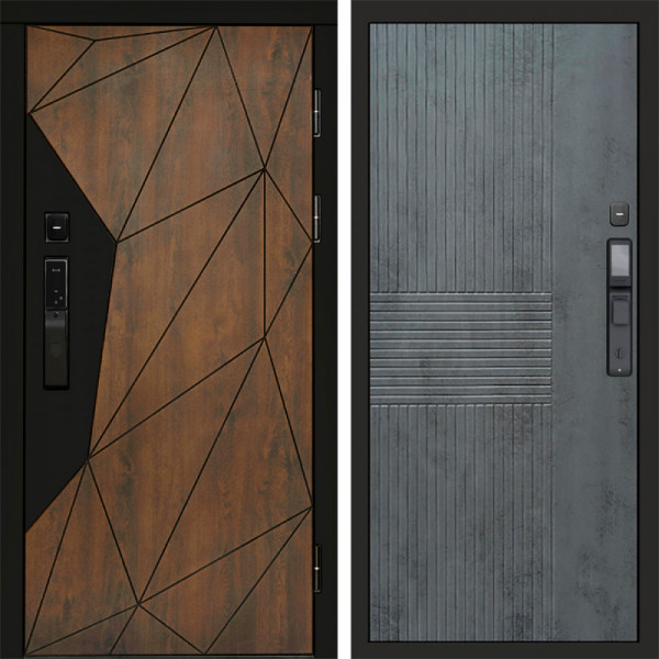 Входная дверь Termo-Door Смарт Геометрия - Мастино Бетон темный