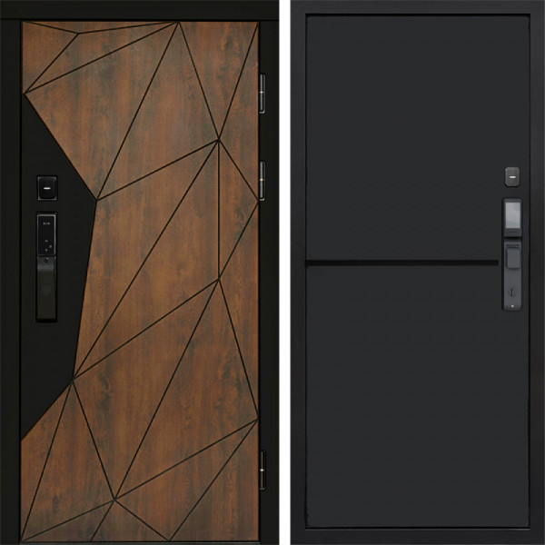 Входная дверь Termo-Door Смарт Геометрия - Нео Black