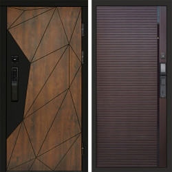 Входная дверь Termo-Door Смарт Геометрия - Porte Шоколад