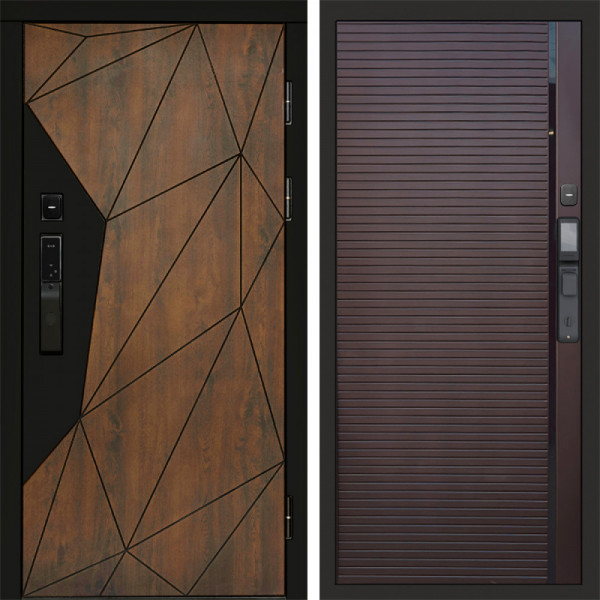 Входная дверь Termo-Door Смарт Геометрия - Porte Шоколад