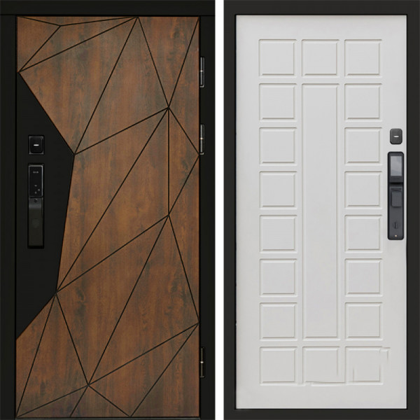 Входная дверь Termo-Door Смарт Геометрия - Престиж бежевый матовый