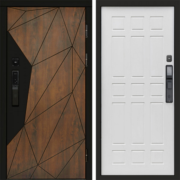 Входная дверь Termo-Door Смарт Геометрия - Спарта белое дерево