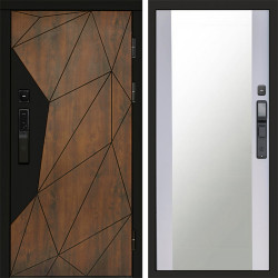 Входная дверь Termo-Door Смарт Геометрия - Зеркало белый софт