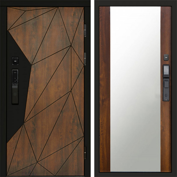 Входная дверь Termo-Door Смарт Геометрия - Зеркало дуб