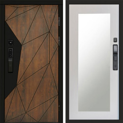 Входная дверь Termo-Door Смарт Геометрия - Зеркало Триумф лиственница