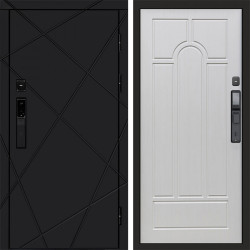 Входная дверь Termo-Door Смарт Лучи Black - Арка лиственница