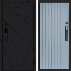 Входная дверь Termo-Door Смарт Лучи Black - Flat Grey софт