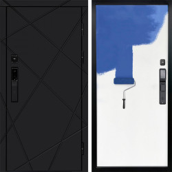 Входная дверь Termo-Door Смарт Лучи Black - Гладкая Панель Под Покраску Под покраску (грунт)