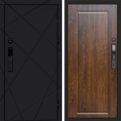 Входная дверь Termo-Door Смарт Лучи Black - Гранд Дуб