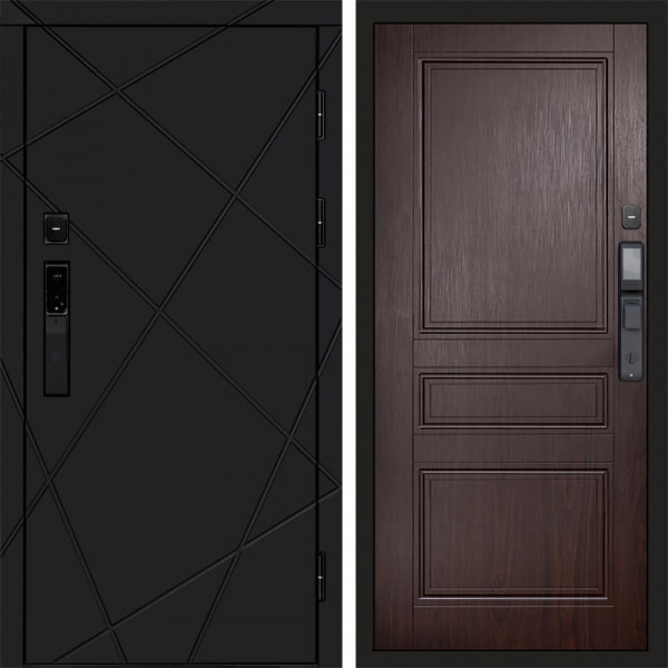 Входная дверь Termo-Door Смарт Лучи Black - Классика венге