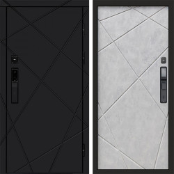 Входная дверь Termo-Door Смарт Лучи Black - Лучи бетон светлый
