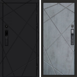 Входная дверь Termo-Door Смарт Лучи Black - Лучи бетон темный