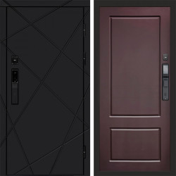 Входная дверь Termo-Door Смарт Лучи Black - Марсель Шоколад