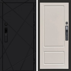 Входная дверь Termo-Door Смарт Лучи Black - Марсель Слоновая кость