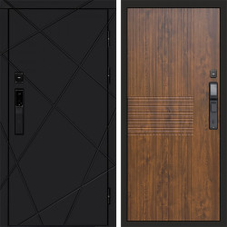 Входная дверь Termo-Door Смарт Лучи Black - Мастино Дуб