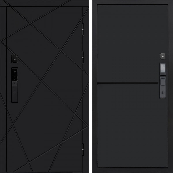Входная дверь Termo-Door Смарт Лучи Black - Нео Black