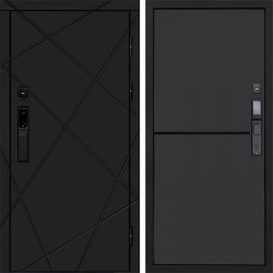Входная дверь Termo-Door Смарт Лучи Black - Нео Графит
