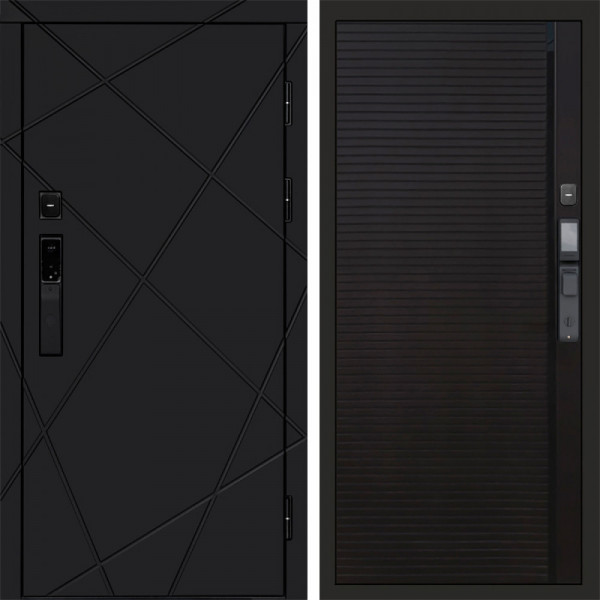 Входная дверь Termo-Door Смарт Лучи Black - Porte black