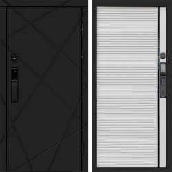 Входная дверь Termo-Door Смарт Лучи Black - Porte white