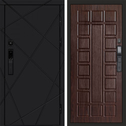 Входная дверь Termo-Door Смарт Лучи Black - Престиж венге