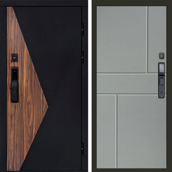 Входная дверь Termo-Door Смарт Матрикс - Горизонт Grey софт