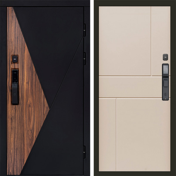 Входная дверь Termo-Door Смарт Матрикс - Горизонт Слоновая кость