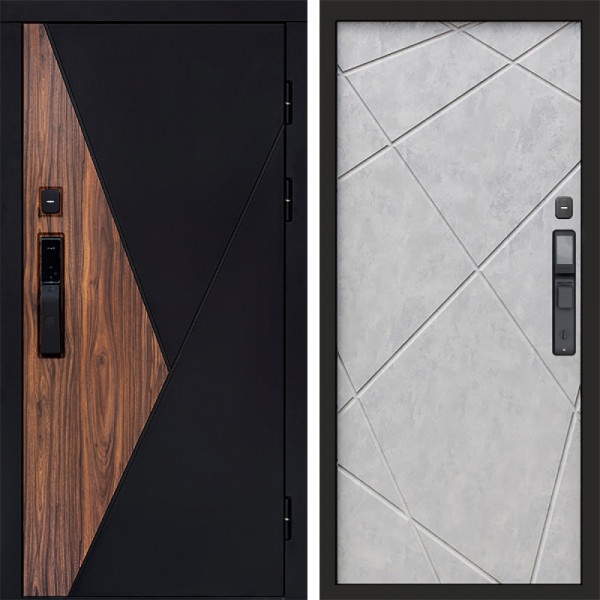 Входная дверь Termo-Door Смарт Матрикс - Лучи бетон светлый