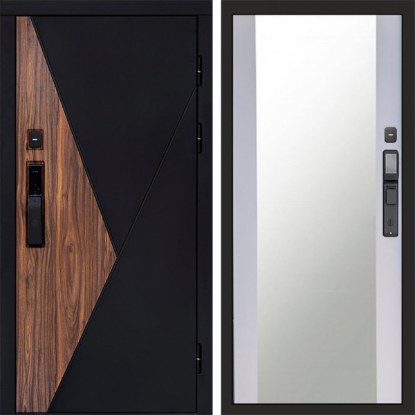 Входная дверь Termo-Door Смарт Матрикс - Зеркало белый софт